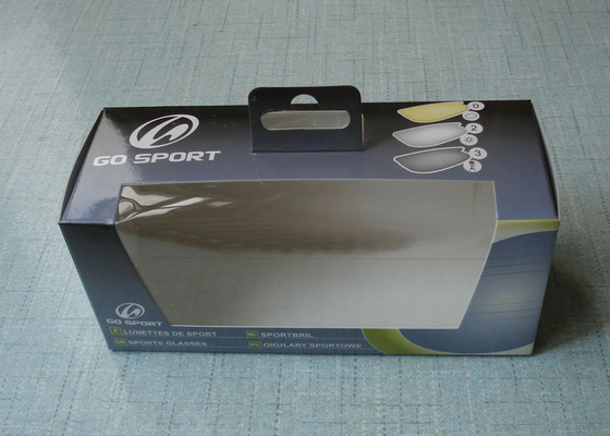 custom Luxury full color paper gift box with all kinds of size , clear PET window , hanger
