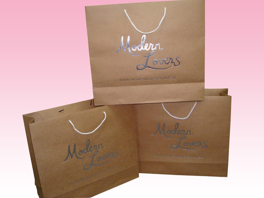 custom recycled craft paper bags supplier with handles all kinds of size