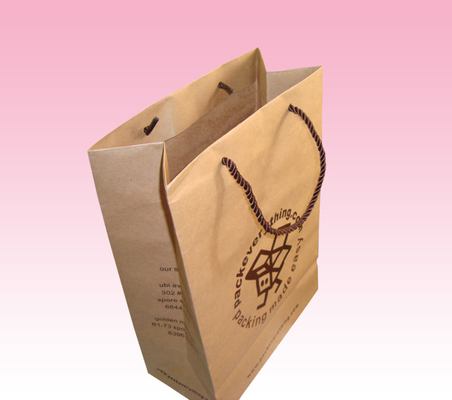 custom recycled craft paper bags supplier with handles all kinds of size