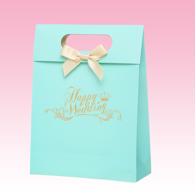 custom printed paper tote shopping bags making with die-cutting handle manufacturer