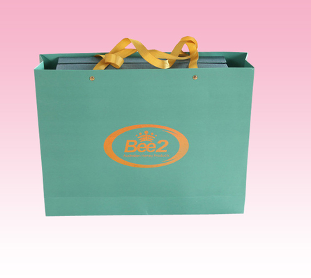 custom luxury Paper Bag supplier with holographic logo printing
