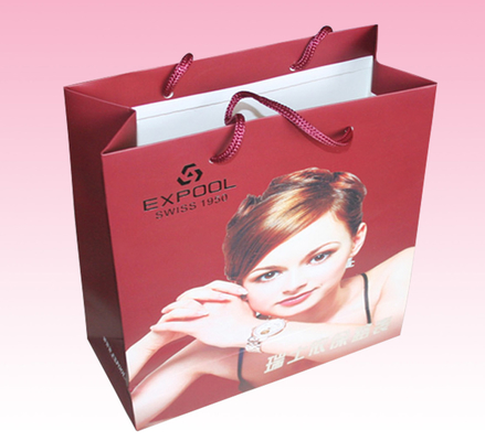 custom buy paper bags manufacturer with hologram stamping logo