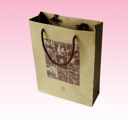 custom where to buy brown paper bags with cotton rope factory