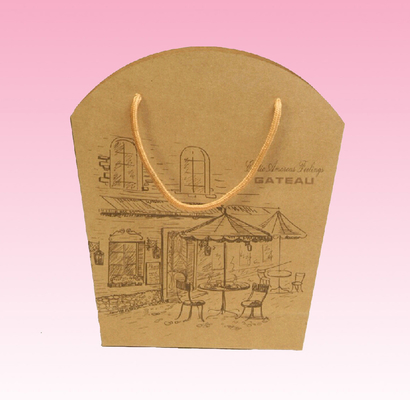 custom where to buy brown paper bags with cotton rope factory
