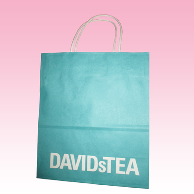 custom small plain kraft paper bags supplier with Twisted paper handle