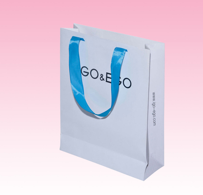 custom handmade paper bag sizes with embossed hot stamping logo