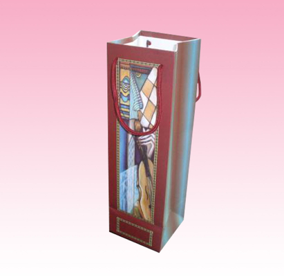 custom tiny paper bags cost in bulk with eyelet printing anufacturer for wine bottle