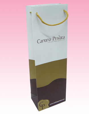 custom tiny paper bags cost in bulk with eyelet printing anufacturer for wine bottle