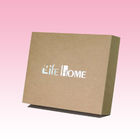 custom wholesale brown kraft paper box with silver stamping logo for shirt