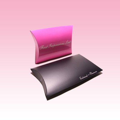 custom retail paper packaging pillow boxes printing supplier with 350gram art paper