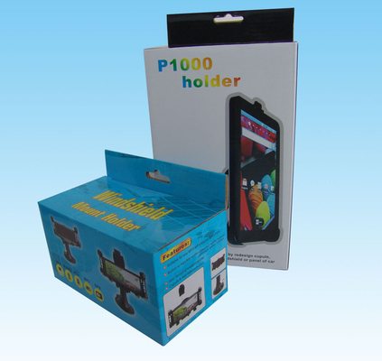 custom luxury paper paperboard box manufacturers with hanger for car/ mobile mount holder