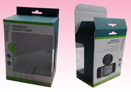 custom corrugated cardboard boxes printing suppliers with hanger for universal holder mount