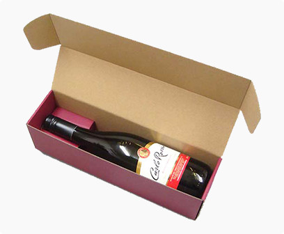 custom wholesale E- flute corrugated cardboard paper wine box for sale supplier