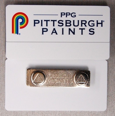 custom order name magnetic badges labels company name tags for work manufacturer
