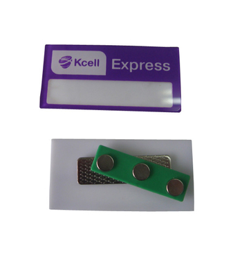 custom reusable magnetic office name tags identity badges holder organizer