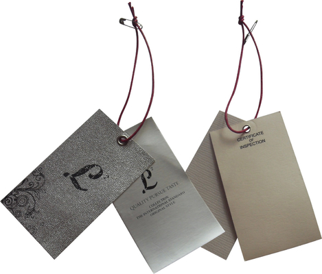 custom clothing paper hang tag printing in roll with glossy lamination factory