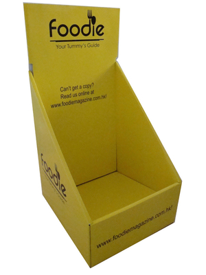 custom F-flute corrugated cardboard store display cases wholesales manufacturer