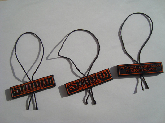 custom garment plastic tag with logo for Jeans plastic label tags sizes factory