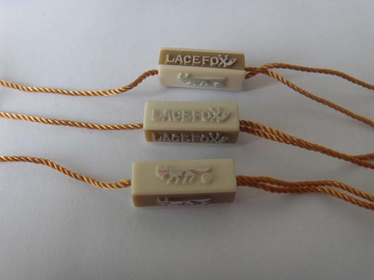 custom gray plastic security seal tags hang tag with emboss letters manufacturer