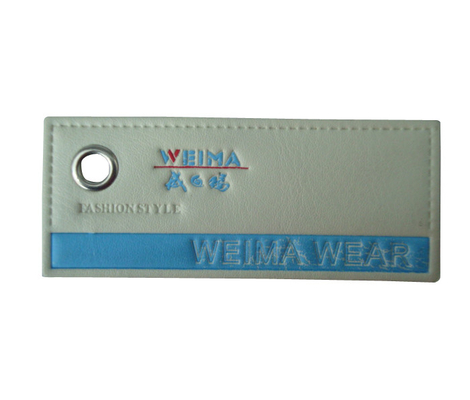 custom embossed leather labels leather luggage tags manufacturer with logo