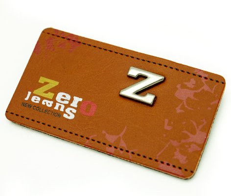 custom personalized leather patches leather tags clothing labels for Jeans