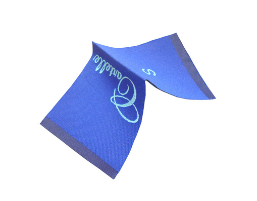 custom fashion clothing size labels centerfold label woven size labels factory