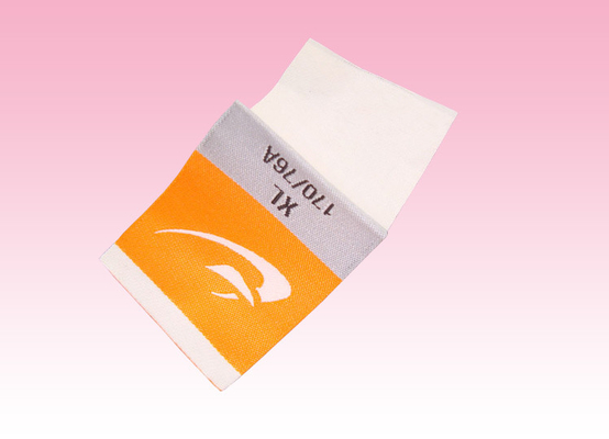 custom fashion clothing size labels centerfold label woven size labels factory
