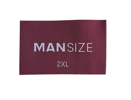 custom fashion clothing size labels centerfold label woven size labels factory