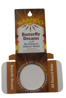 Custom Printed Cream Packaging Box With Hanging Hole And Clear Window | Color Paper Display Boxes Wholesale