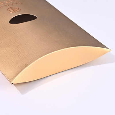 Gold Paper Pillow Boxes With Custom Hot Foil Logo – Luxury Gift Packaging For Small Business & Retail