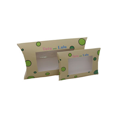 Custom Printed Paper Pillow Box with Clear Window – Retail Packaging for Earphones & Small Electronics