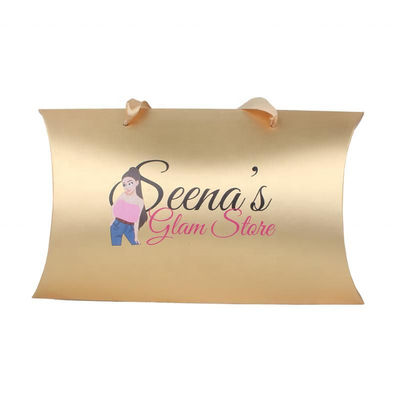 Custom Luxury Wig Pillow Boxes with Handle – Printed Hair Packaging for Wigs & Extensions