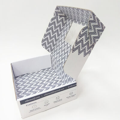 Custom Printed E-Flute Corrugated Mailer Boxes with Window | Foldable Shipping Box Packaging