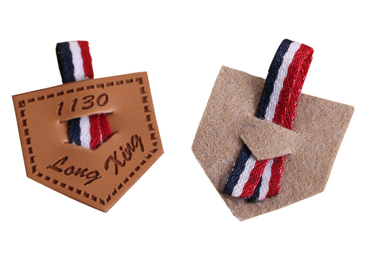 Custom Clothing Genuine leather Labels Personalized Leather Luggage Tags