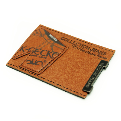 Custom Clothing Genuine leather Labels Personalized Leather Luggage Tags