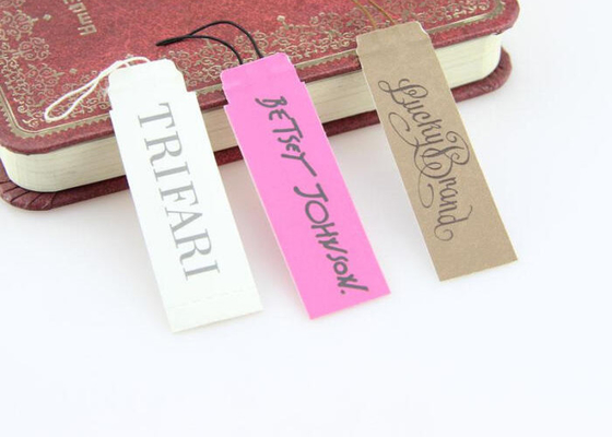 Custom Printed Paper Hangtag Price Tag with Elastic Rope for Jewelry Sunglass Bottle Watch
