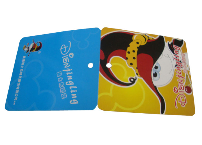 custom folded garment paper cardboard hang tag manufacturer with design printing