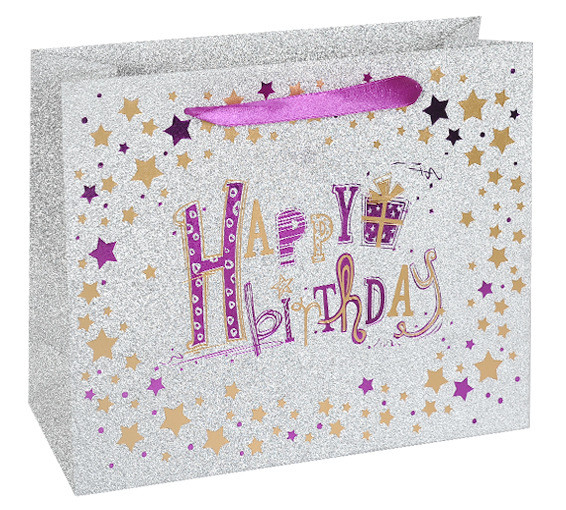 custom  Large Size Advertising Paper Bags With Ribbon Handle For Package