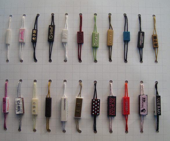 custom colorful plastic tag locks clothing security tag hang tag plastic string