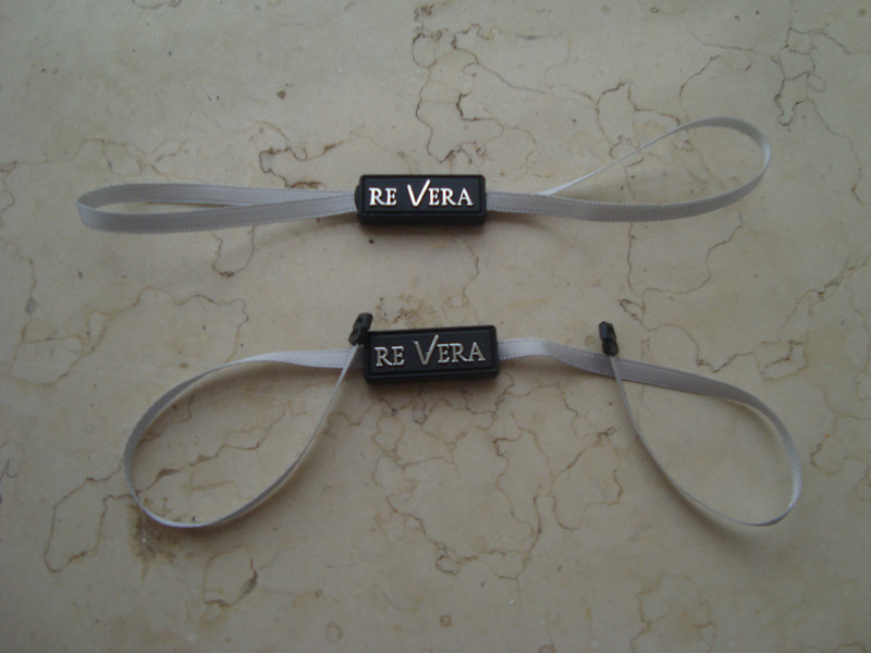 custom clothing sensor tags garment plastic hang tag with ribbon string supplier