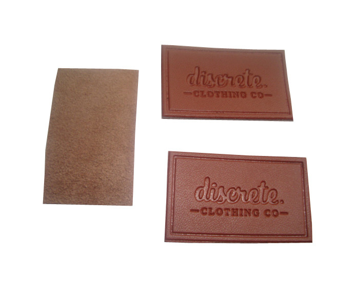 Custom Clothing Genuine leather Labels Personalized Leather Luggage Tags