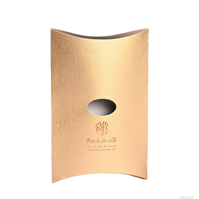 Cajas de almohadas de papel dorado con logotipo de papel caliente personalizado Embalaje de regalo de lujo para pequeñas empresas y minoristas