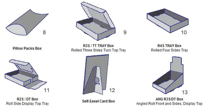 Cajas de presentación impresas lisas que cortan el tipo de sellado de plata del STE con tintas